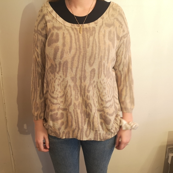 Faded leopard print knit sweater - Picture 4 of 4